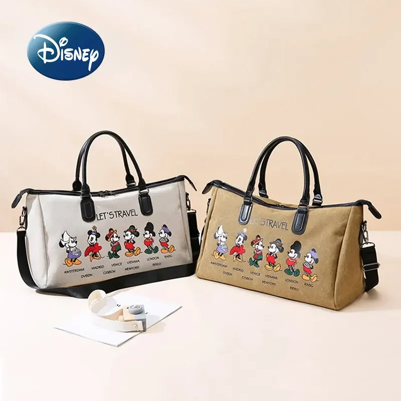 Disney Mickey New Women's Portable Travel Bag Luxury Brand Fashion Trend Men's and Women's Travel Bag Cartoon Cute Travel Bag