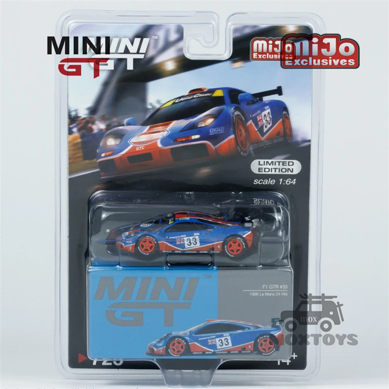 Caja blister - MINI GT 1:64 F1 GTR # 33 1996 Le Mans 24Hr LHD Coche modelo fundido a presión