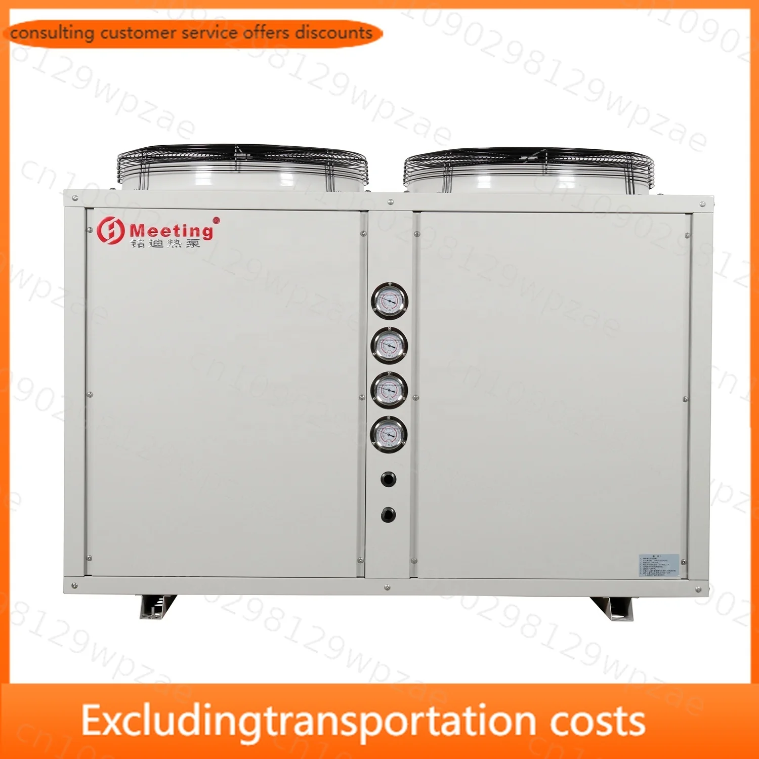 60C 38KW Commercial Industrial Air Source Heat Pump Water Heater for 200m2 Radiator Underfloor Heating