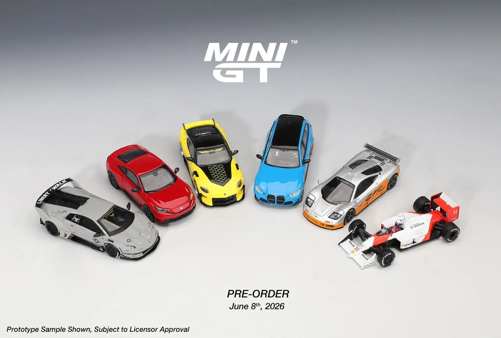 MINIGT 1/64 McLaren MP4/4 #11 Alain Prost 1988 MGT01315-CH Car Alloy Toys Diecast Metal Model Kids Toys Boys