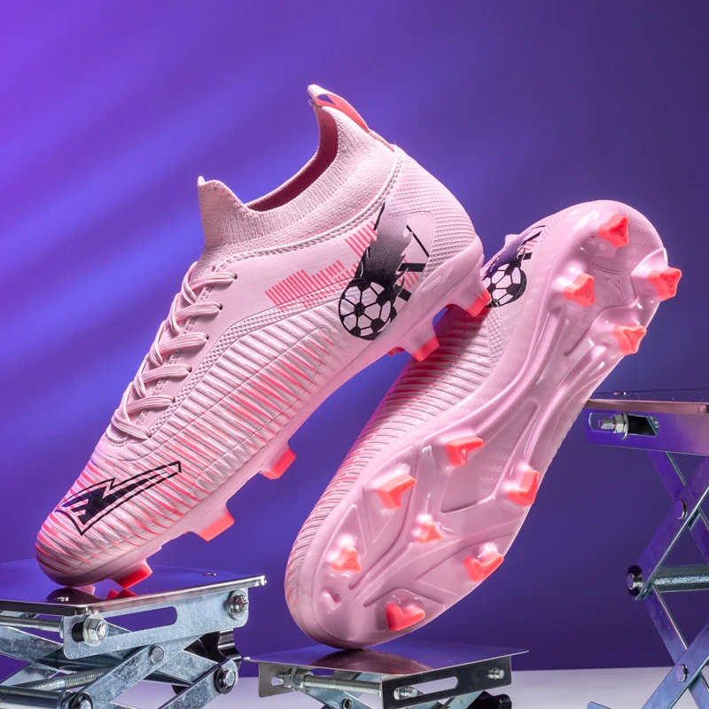 

New Men Soccer Shoes Adult Non-Slip Boys Adult Futsal Sport Football Boots Grass Cleats Indoor Ultralight Turf Comfortable