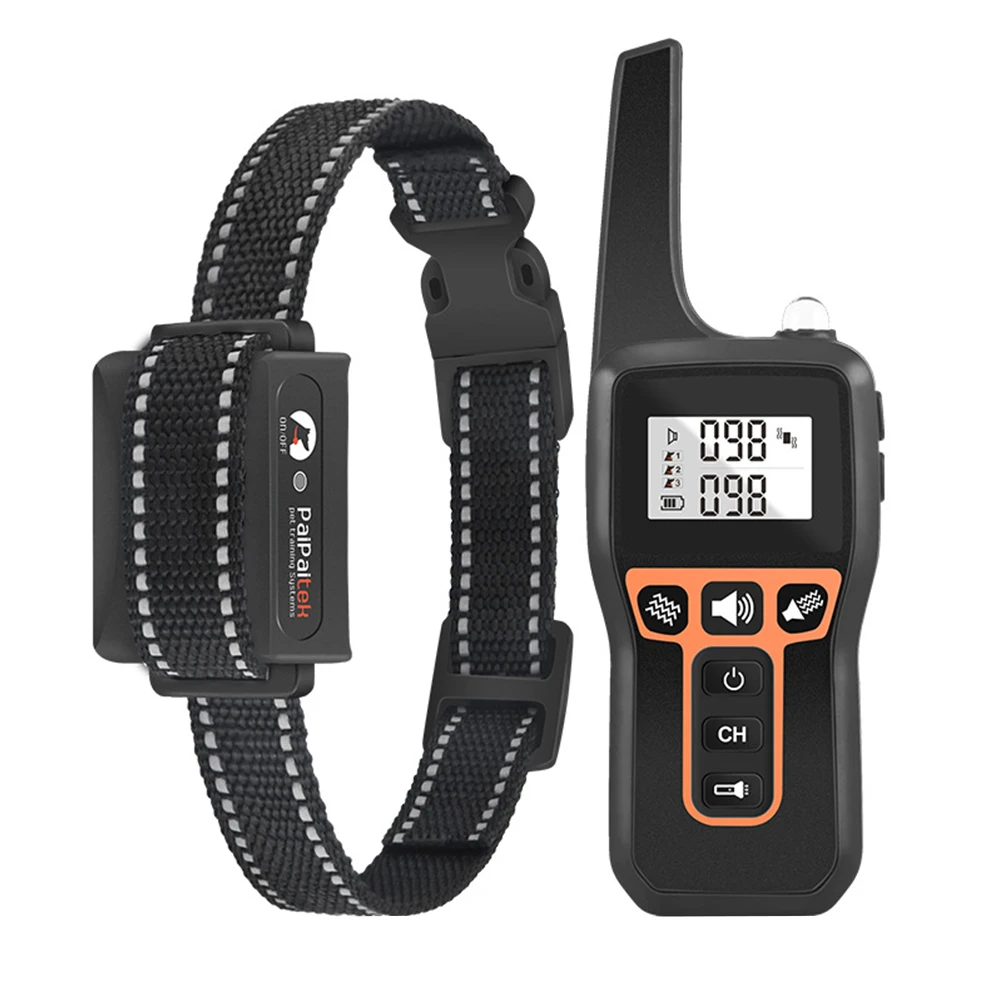 Electric Dog Training Collar Waterproof Dog Training Anti Bark Collar Rechargeable Vibration Sound for Small/Medium/Large Dogs