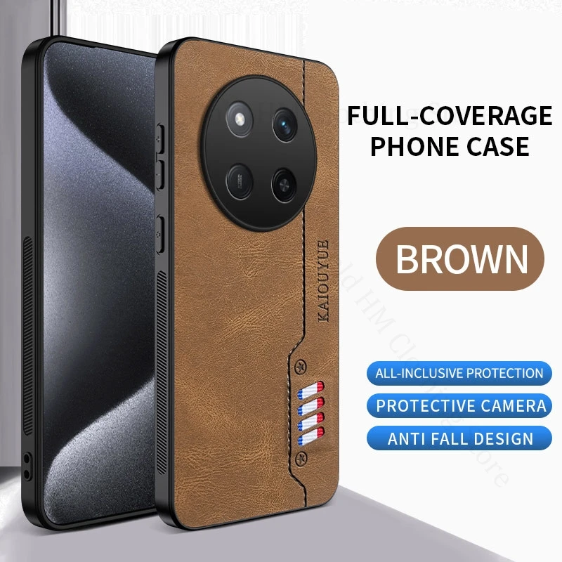 

Fundas For Honor 400 Pro Luxury Nappa Leather Shockproof Case For Honor X60 Pro Soft Border Protection Cover For HONOR 400 Lite