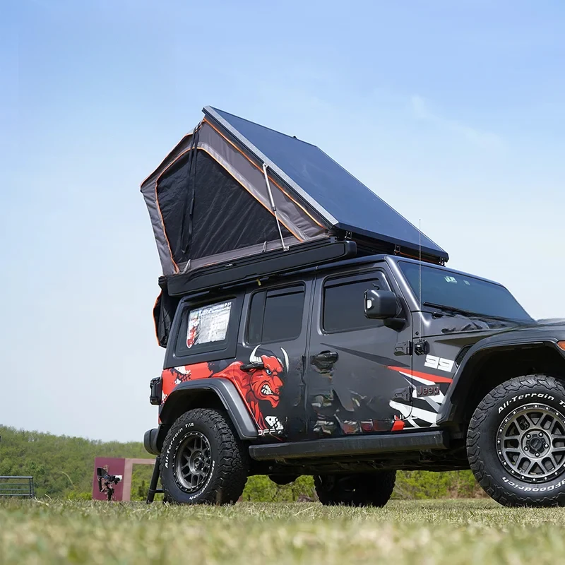 

Ambull Factory Odm Oem High Quality 2-4 People Family Quick Setup Car Tent Camping Aluminum Hard Roof Top Tent