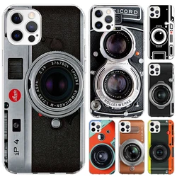 Fashion Classic Camera Lens Phone Case for Iphone 16 15 14 13 12 Mini 11 Pro Max 16E X XS XR 7 Plus 8 SE 2020 Soft Funda Print S