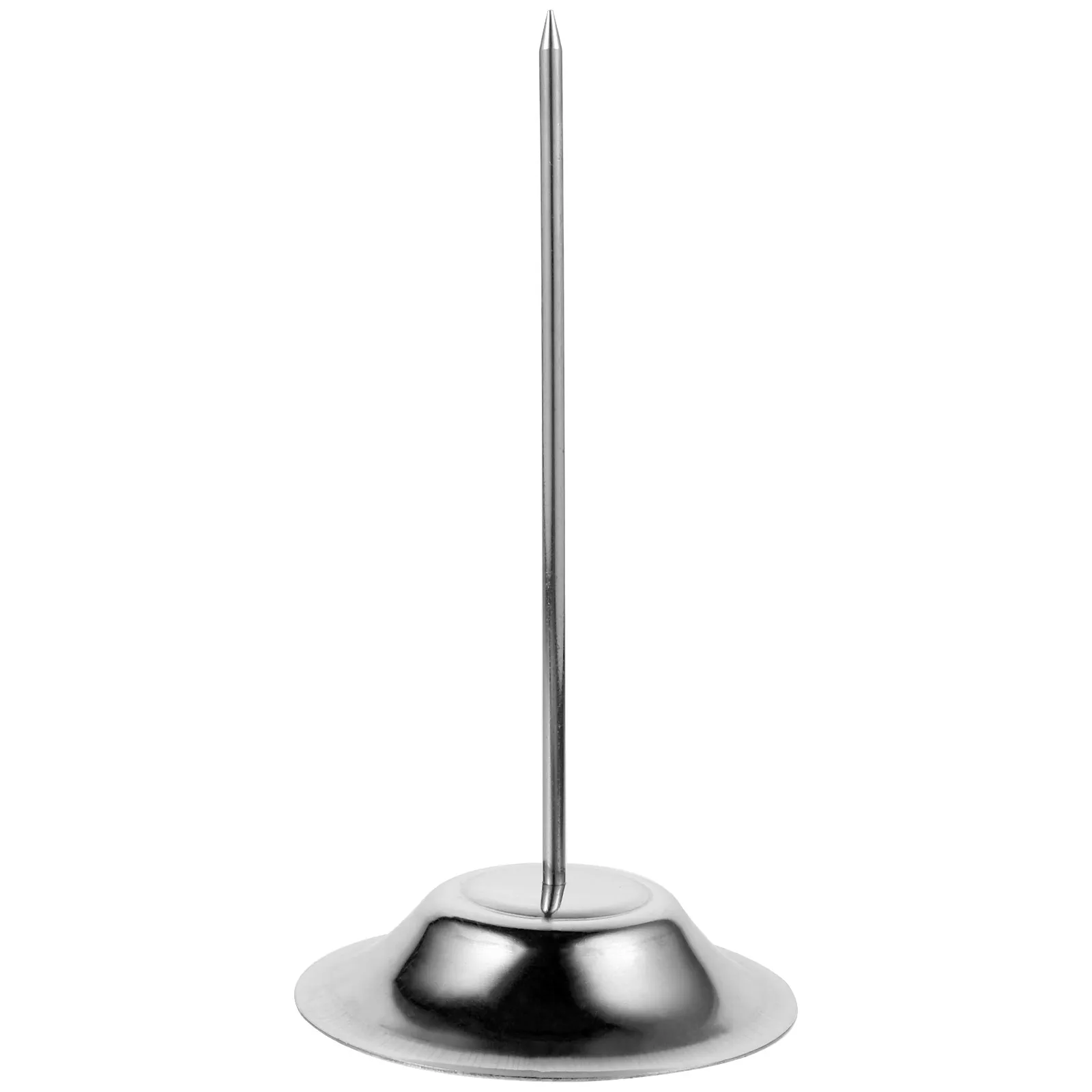 Silver Stainless Steel Receipt Holders Base Riser Menu Inserter Restaurant Ticket Stabber Desk Bill Holder Spike Metal Memo