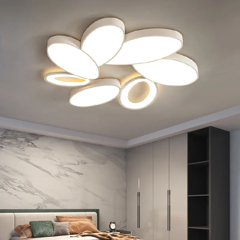 

Modern Led Ceiling Lamp Chandelier For Bedroom Living Room Dining Kitchen Nursery Office Flower Light Simplicity Home Decor