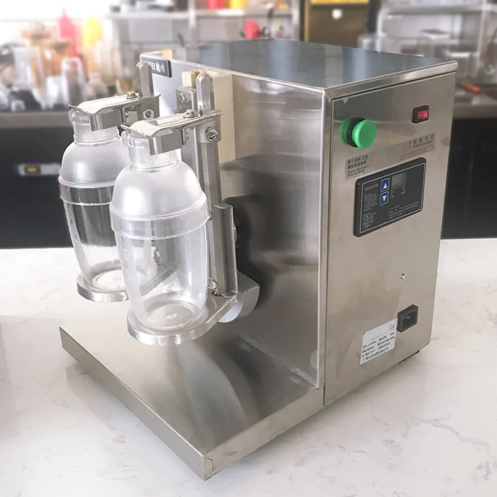 밀크티 쉐이킹 머신 더블 컵 밀크 쉐이커 버블티 머신 푸드 프로세서 다기능 전기 상업용