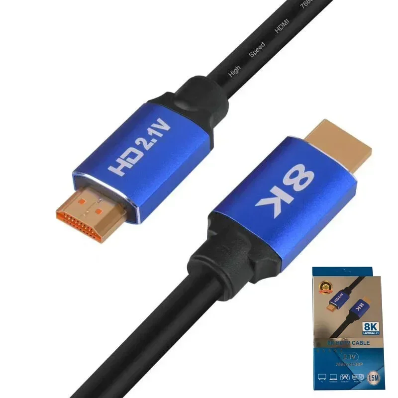 High Definition Video Cord for Amplifier TV PS4 PS5 NS Projector, 1.5m, 8K 60Hz 4K 120Hz 48Gbps, V2.1, ARC, HDR