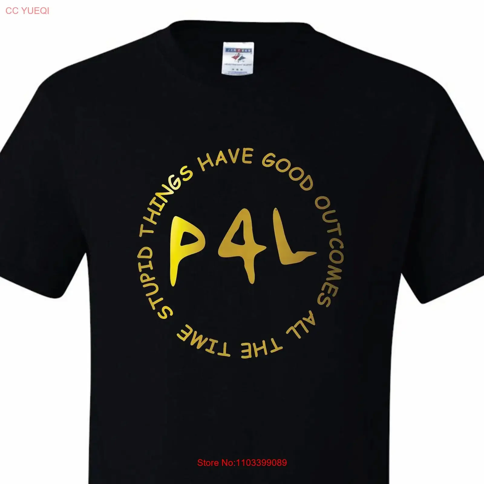 T-shirt drôle « Stupid Things Have Good Outcomes All The Time Pogues 4 Life OuterBanks », noir, vintage, délavé, streetwear élégant