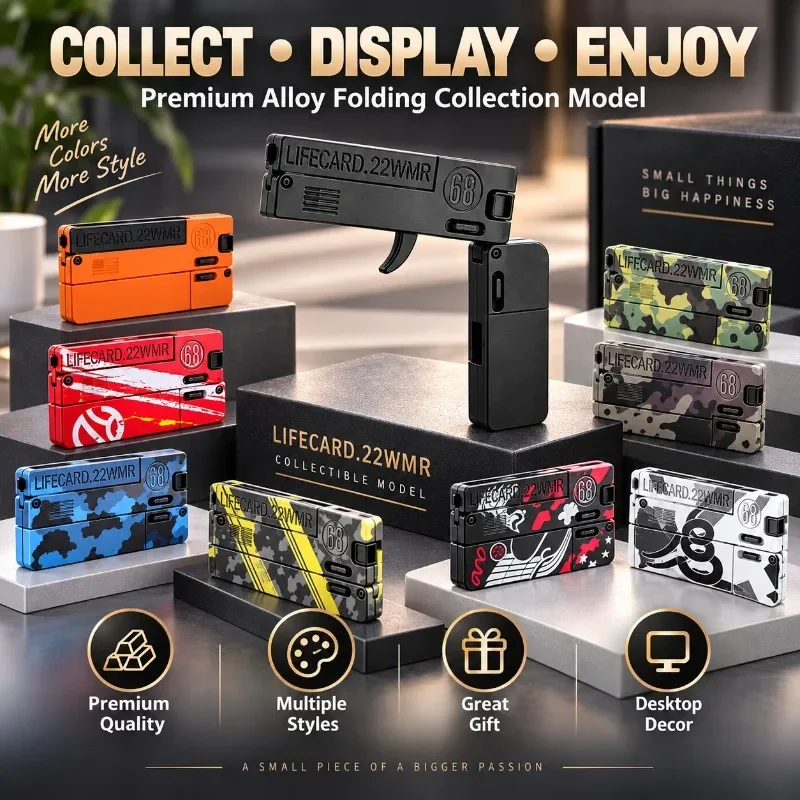 Alloy Folding Interactive Play Model, Trendy Desktop Decoration for Hobby Collection Display