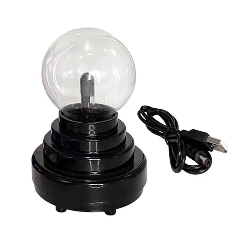 

Plasma Globe Electric Touch Ball Lamp USB Rechargeable Desk Lamp Sound-Activated Electrostatic Ball Plasma Sphere Novelty Toy