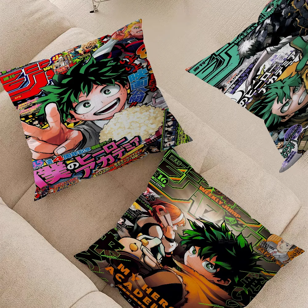 

Japanese Anime My Hero Academia Cushion Cover Car Throw Pillow Case For Sofa Car Christmas Gift 40x40cm 45x45cm