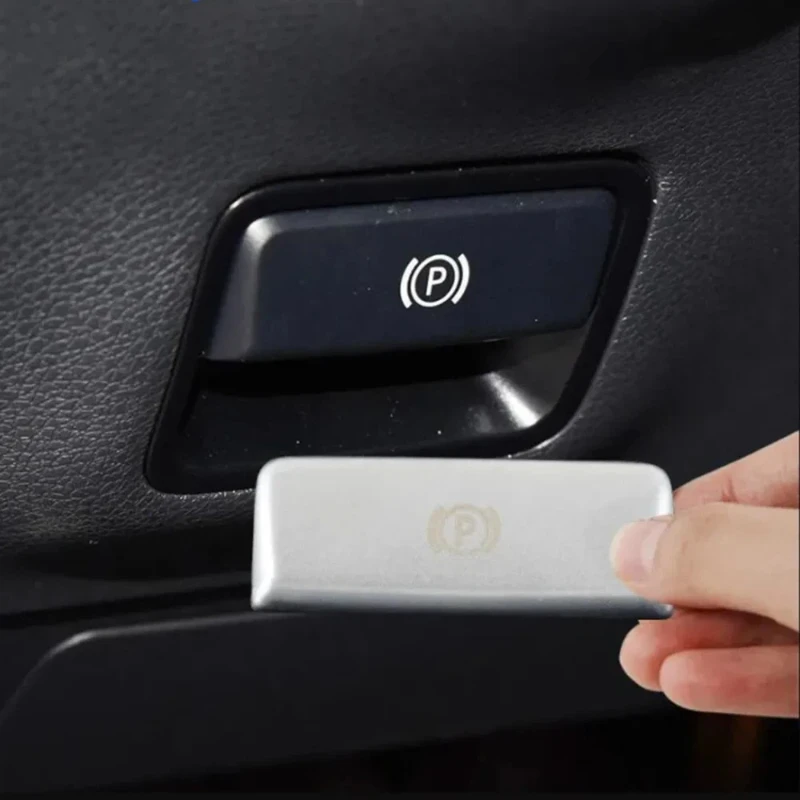 

For Mercedes Benz A B S CLA GLA GLE GLS GL ML SLK Class Metal Car P Button Foot Brake Release Switch Decoration Trim Stickers