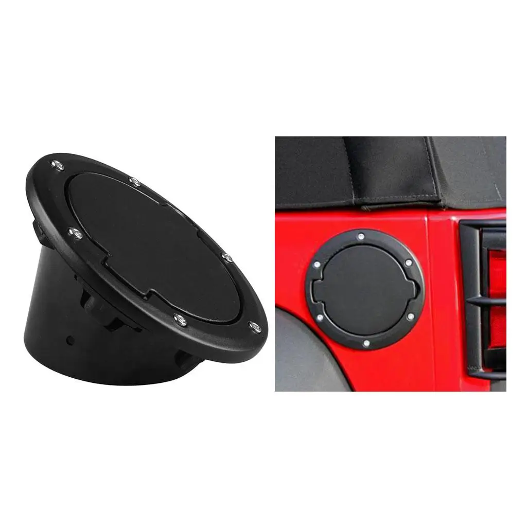 Black Locking Fuel Gas Tank Cover fits for JK 2/4 Door 07-18