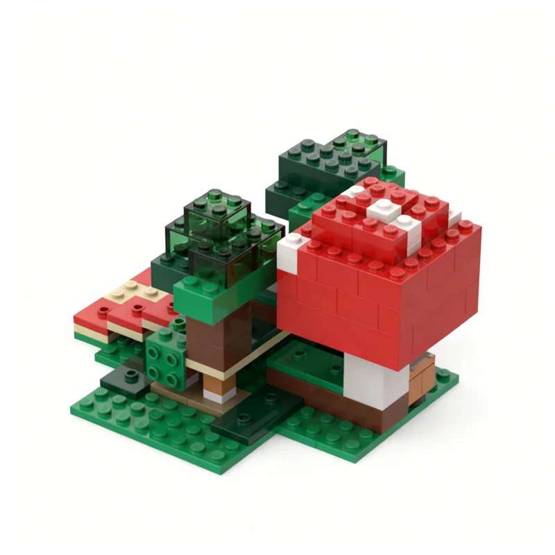122 elementy MOC Mój Świat Grzybowy Świątynia Model Klocki Konstrukcyjne Architektura Prezenty Świąteczne DIY Kreatywna Pomysłowa Zabawka Edukacyjna Klocki