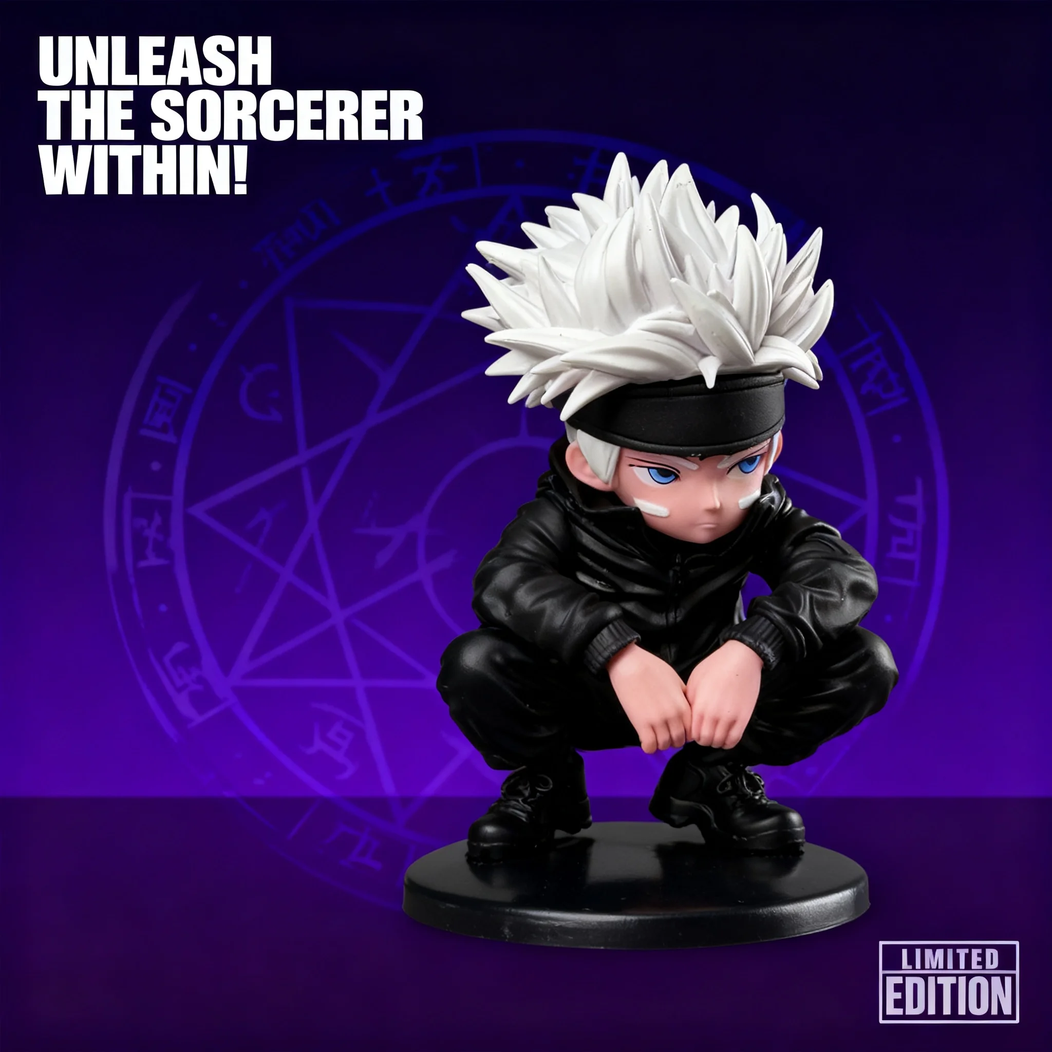 

Jujutsu Kaisen Anime Big Squatting Gojo Figure Box Wholesale Blind Box Collectible Table Decor