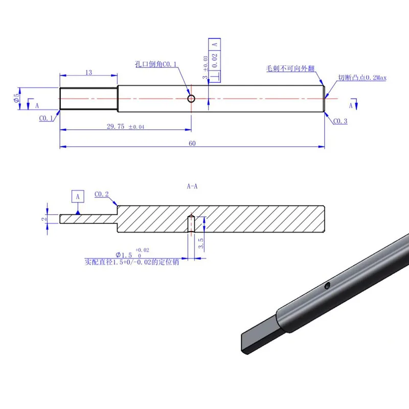 6mm clamp diameter, 10pcs magnetic stainless steel positioning pin type high-precision gem kit, flat head design
