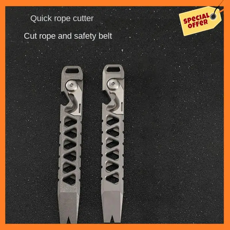 

AD08-Titanium Alloy Pocket Tool Pry Bar Bottle Opener Pocket Pry Bar Nail Puller Tacticals Outdoor Camping Tool Car Gifts