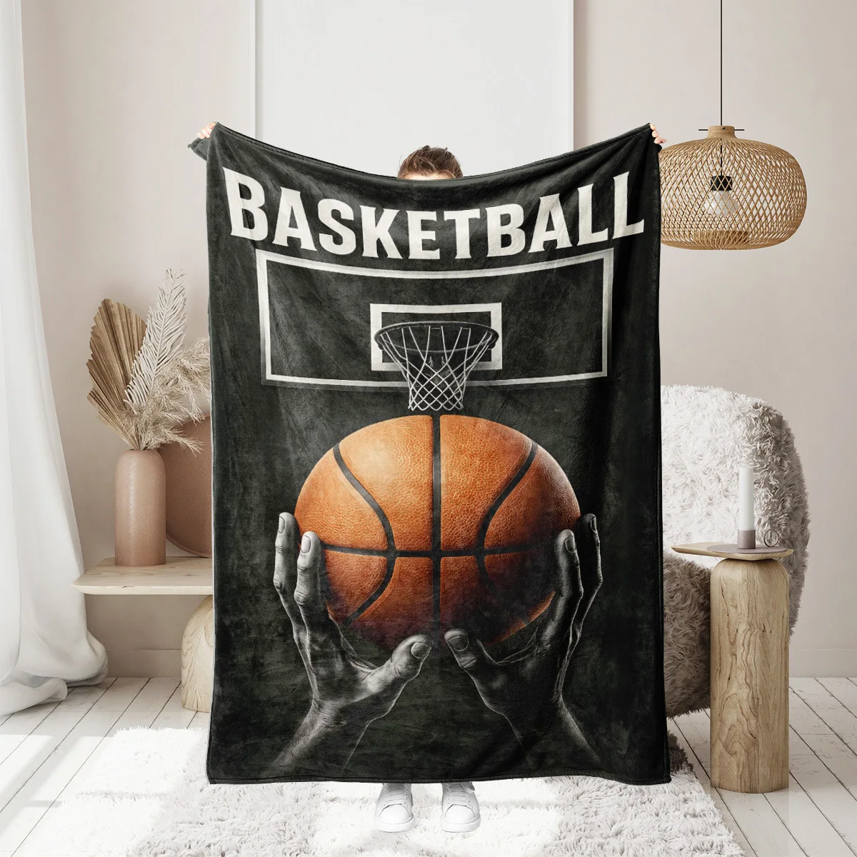 

Одеяло с принтом для бейсбола и баскетбола для дивана-кровати, путешествий, кемпинга, гостиной, офиса, кондиционера, одеяло