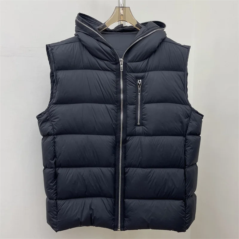 سترة نسائية جديدة غير متناظرة بسحاب أسفل سترة لفصل الشتاء 2025 90 بطة بيضاء أسفل شغل معاطف سترة منتفخة امرأة #2