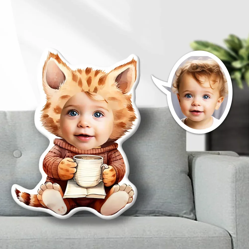 

Минимальная Подушка, фото, индивидуальная подушка, креативная Персонализированная игрушка, подушка с лисьим лицом