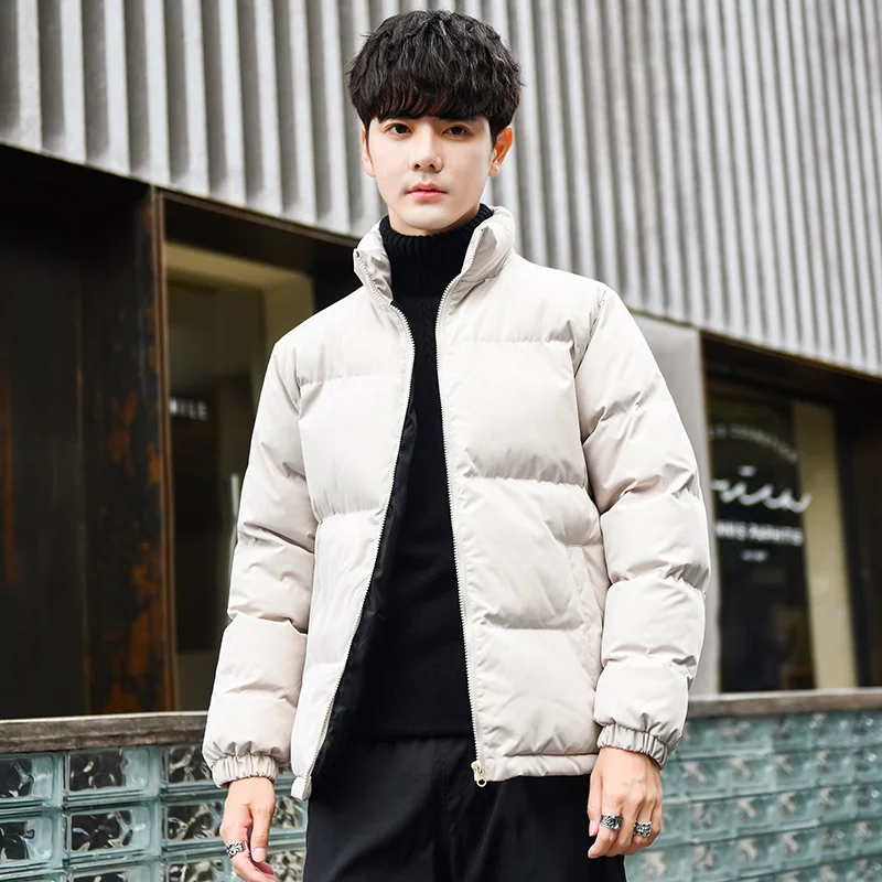 Dikker Mannen Winter Jas Oversized Parka Harajuku Koreaanse Stijl Mannelijke Warme Jassen Stand Kraag Kleding