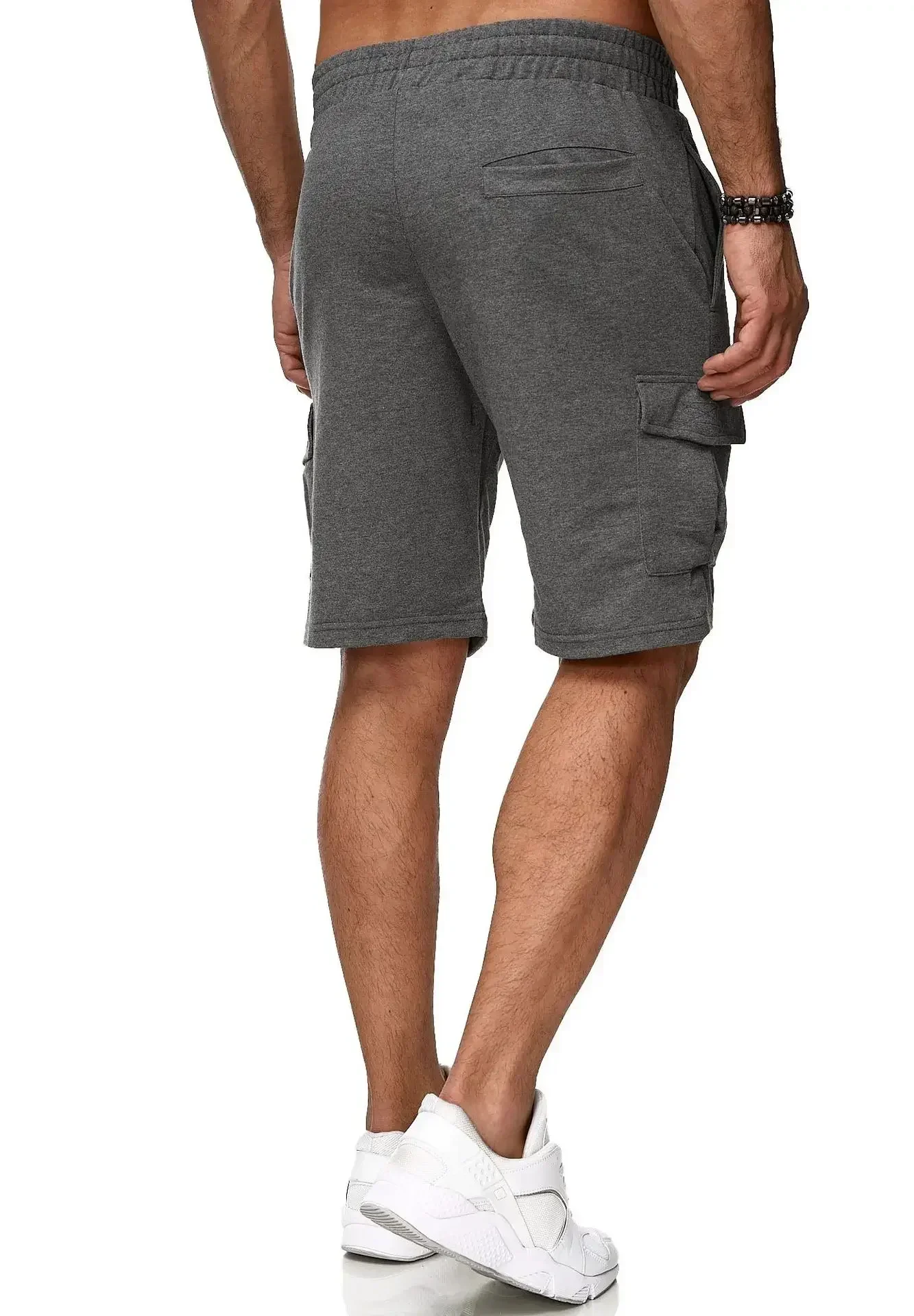 

Male Overalls Elastic Waist Cycling Shorts Outdoor Cargo Shorts Multi-pockets Loose Work Shorts Quick Dry Casual Hiking Shorts
