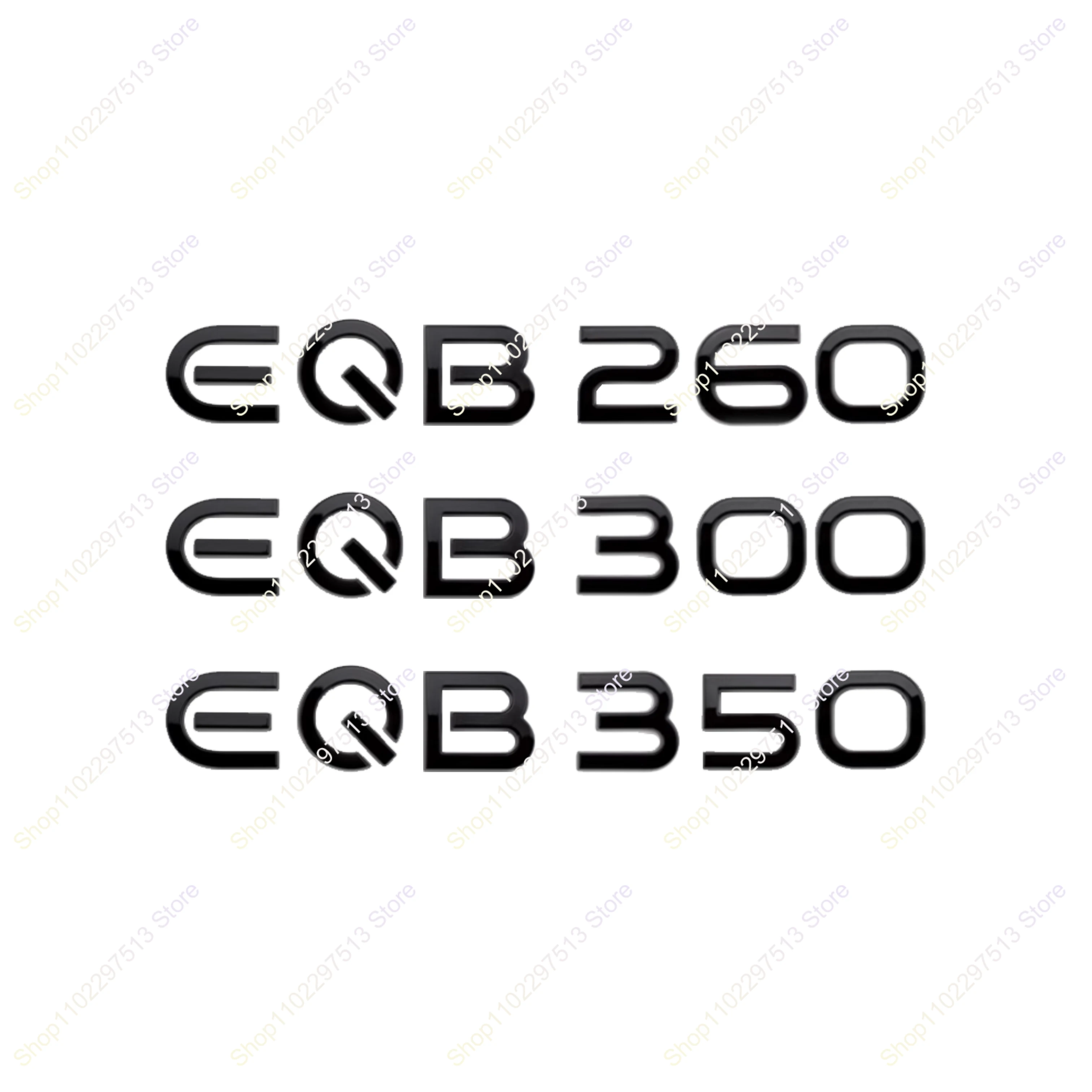 New Energy Glossy Black Car ABS Letters Emblem EQB260 EQB300 EQB350 EQB250 4MATIC Badge Logo Sticker for EQB X243 Series