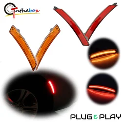 Gtinthebox Front Amber / Rear Red LED Fender Side Marker Lights For Gen 2nd MINI Cooper R55 R56 R57 R58 R59 R60 R61 2007-2016