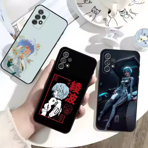 Animation Rei A-Ayanami Phone Case For Samsung S25,S24,S21,S22,S23,S30,Ultra,S20,Plus,Fe,Lite,Note,10 Black Soft Shell
