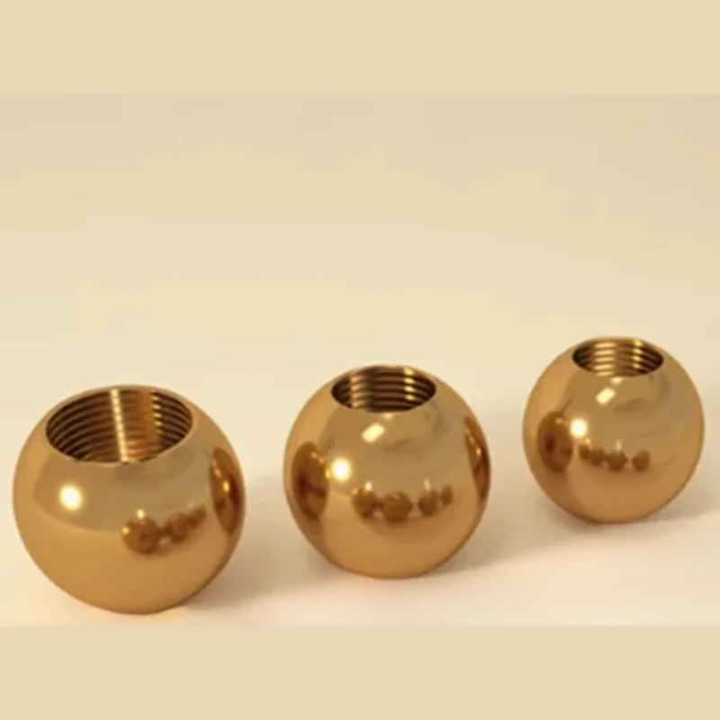 Solid Copper Ball Nuts Internal Thread Brass Ball Shape Fasteners Hardware Accessories Home