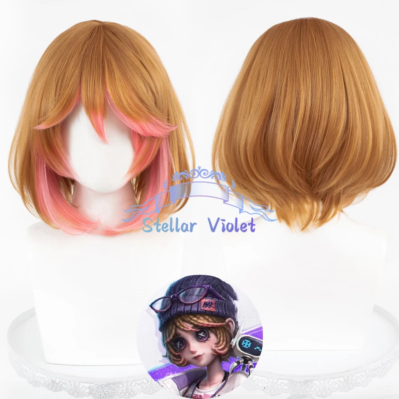 ميكانيكي تريسي ريزنيك شعر مستعار تأثيري مقاومة للحرارة لعبة الهوية الخامس ميكانيكي تأثيري بيروكات صناعية 32 سنتيمتر شعر مستعار بني/ذهبي هالوين