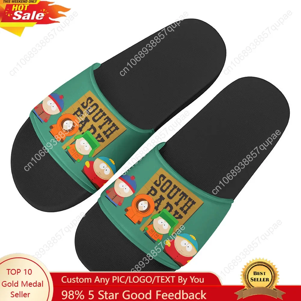 South Park Anime Comedy Slippers Home Water Shoes Outdoor Beach Pool Sandals Summer Slipper