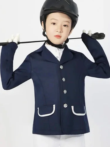 Imagen 2 del producto Ropa de equitación para mujer, chaqueta ecuestre de manga larga, abrigo de espectáculo Blaze, equipo ecuestre para jinete a caballo