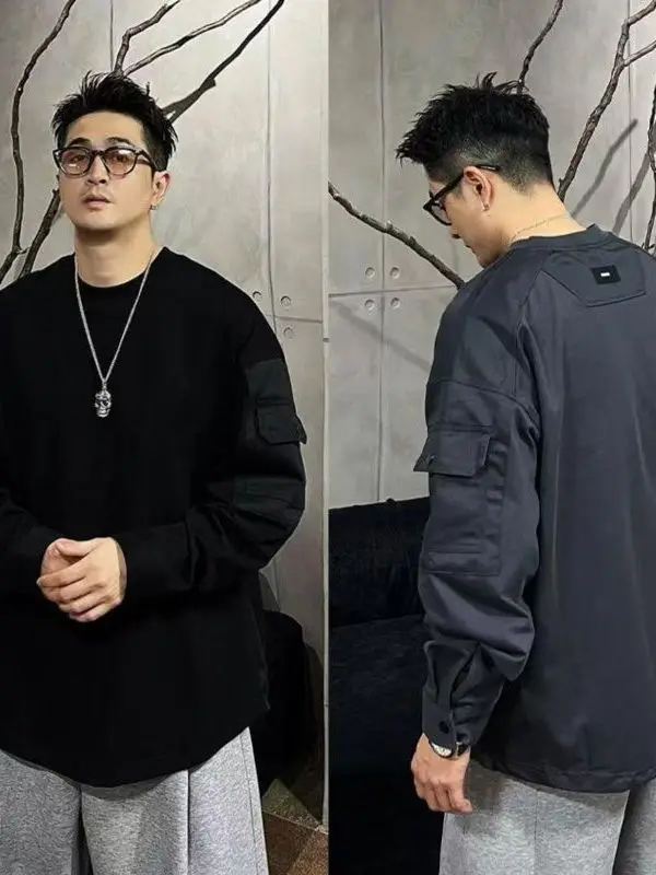 

Толстовка American Sle round Ne с дизайном ket. Высококачественная мужская повседневная одежда свободного покроя. Удобная хлопковая одежда для экипажа.