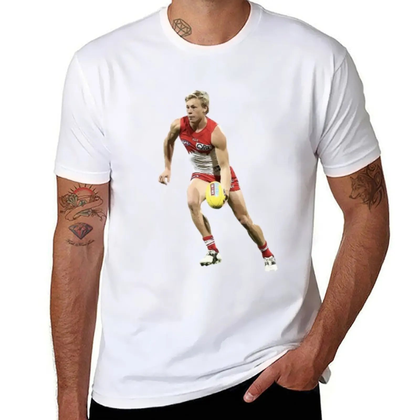 

Isaac Heeney Swans Finals Footy T-Shirt man tshirt t shirts for man pack white T-Shirt