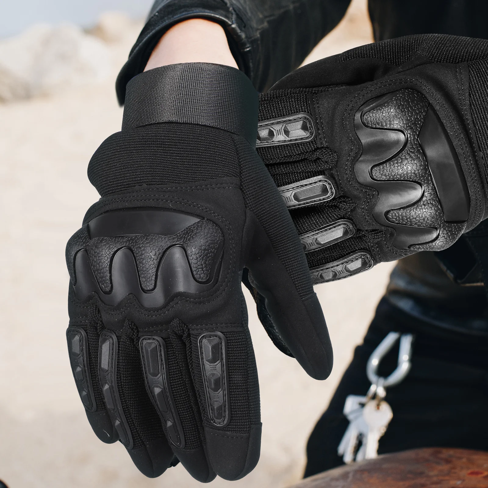 

1Pair Gloves Full Finger Outdoor Sports Motorbike Riding Cycling Touchscreen Gloves Men Size Xl