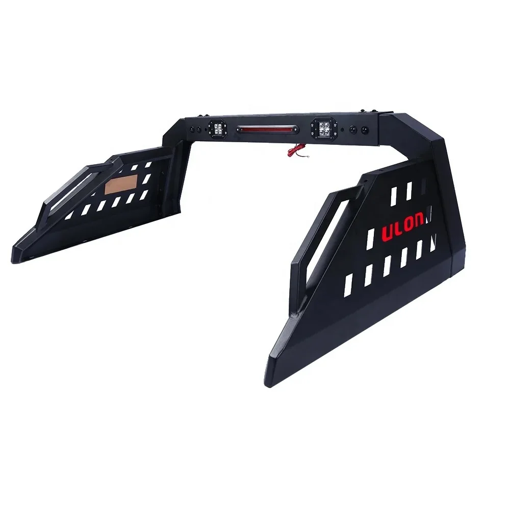

Fits Full Size Pickup Trucks Adjustable Light Mount Rack Roll Bed Bar Roof Rack