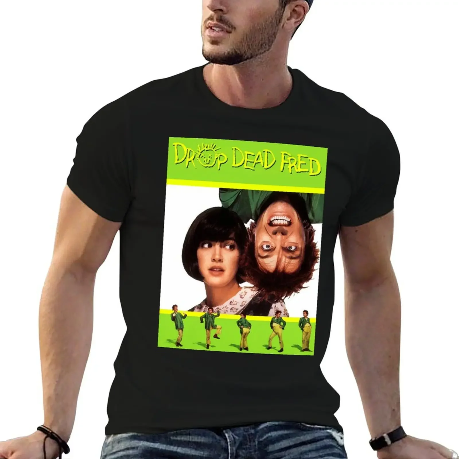Drop Dead Fred Movie Poster T-Shirt plus sizes shirts graphic Men's t shirts