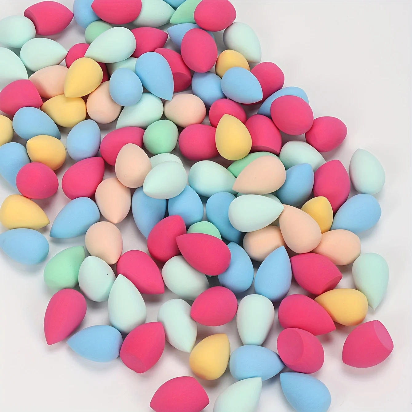 20/50/100 SZT. Mini Gąbeczki do Makijażu - Bez Lateksu, Aktywowane Wodą Blenderki do Podkładu/Kremu BB/Korektora, Precyzyjne do Oczu