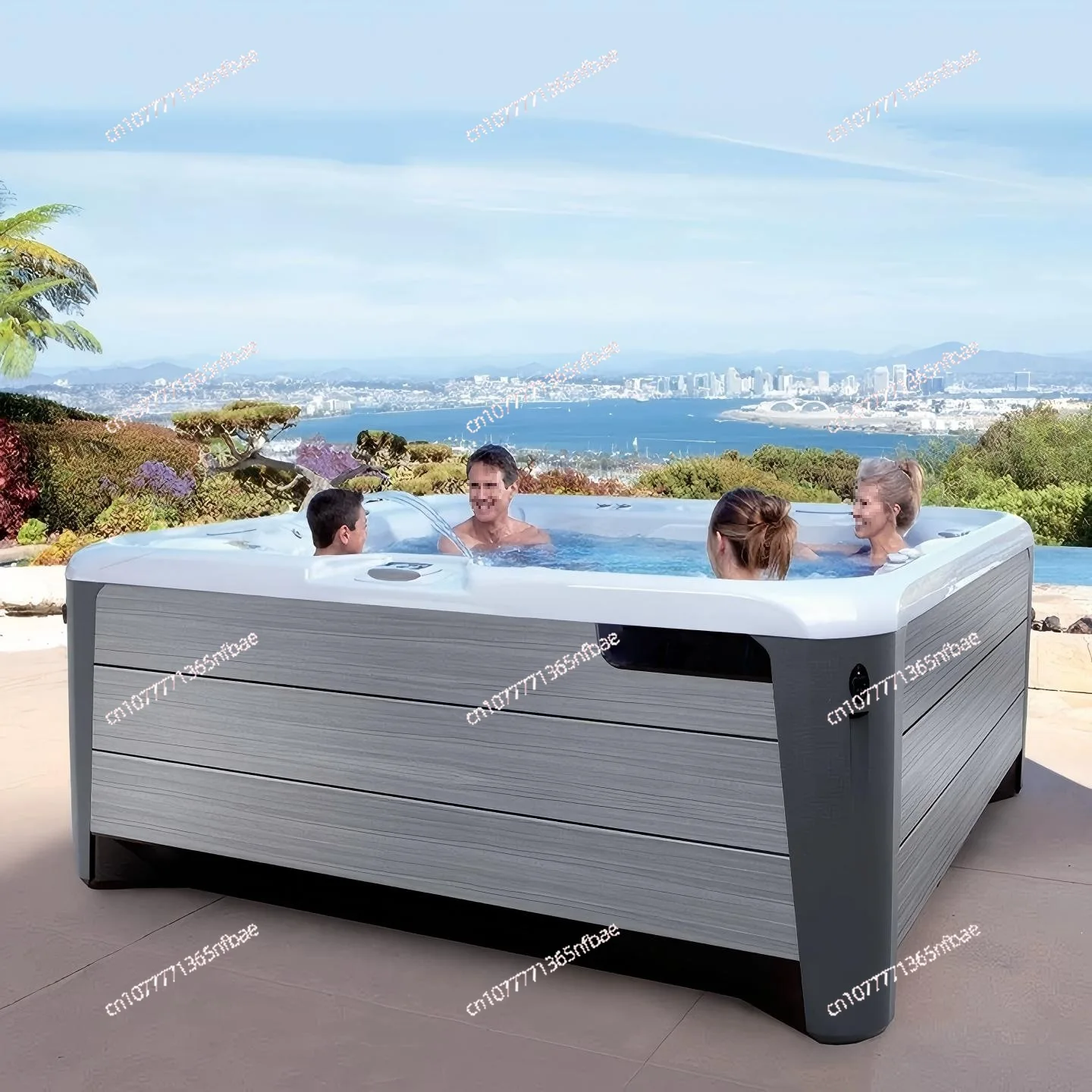 Outdoor Surf Massage Bathtub for Villa Garden – Constant Temperature Heated Large Spa Pool for Hotel & Homestay