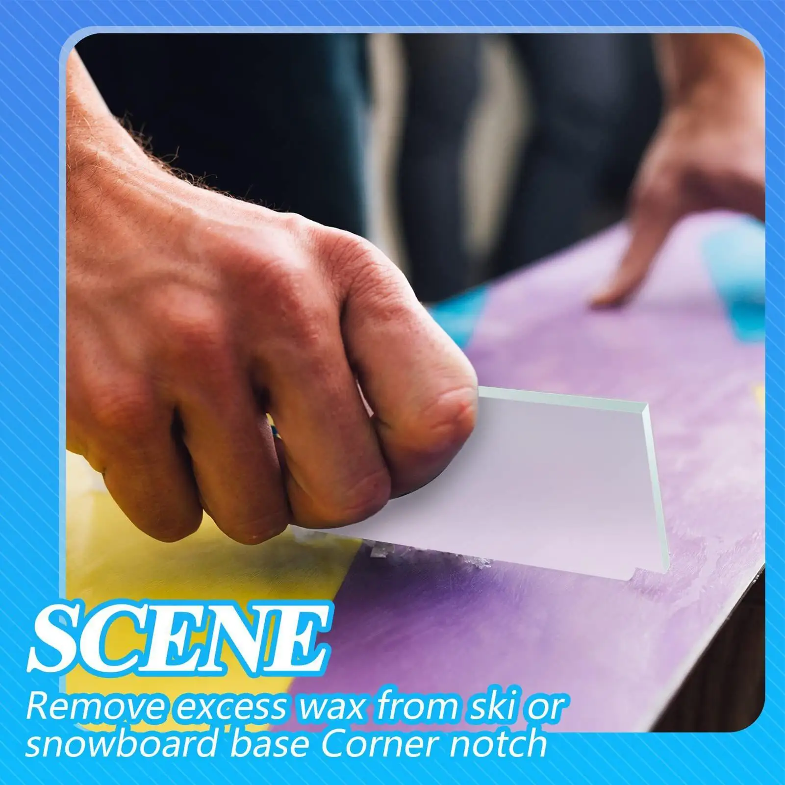 مكشطة شمع احترافية للتزلج على الجليد أداة صيانة حافة فولاذية عالية الصلابة للانزلاق السلس وملحقات التزلج سهلة الإصلاح #3