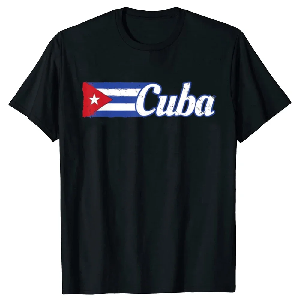 Funny Cuban Flag T Shirts Cuba Summer Style Graphic Cotton Streetwear Short Sleeve Birthday Gifts T-shirt Mens Clothing