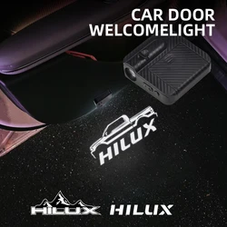 1/2Pcs For Hilux Pick-Up Trucks OFF-Road Vehicle SUV Logo Car Door HD LED Lamps Projector Courtesy Welcome Lights