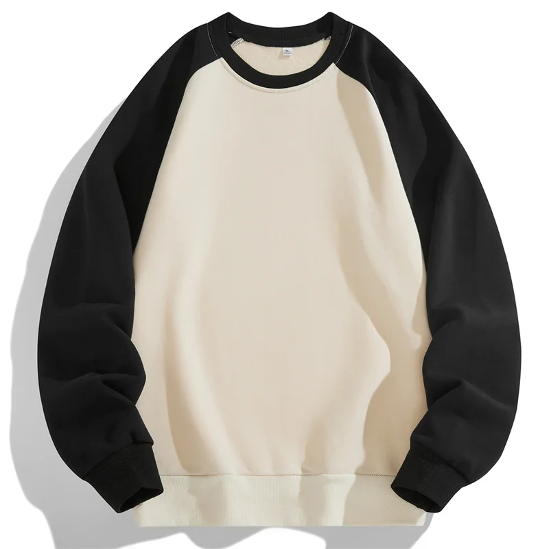 Autumn Men's Basic Round Neck Hoodie Top Men's Street Wear Casual Daily Long Sleeve Clothes Men's Comfortable Versatile Hoodie