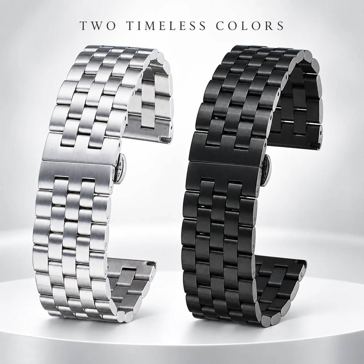 19mm 20mm 21mm 22mm 24mm 26mm Stainless Steel Watchband Metal Folding Watch Buckle Watch Band Strap Bracelet Watch Accessories