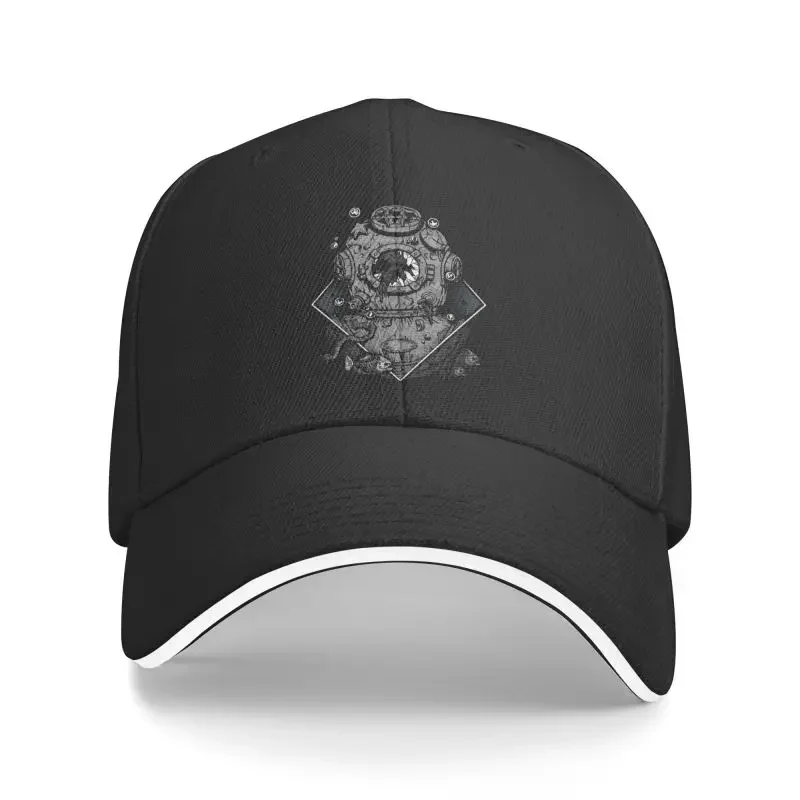 Classic Unisex Scuba Diving Skull Baseball Cap Adult Occult Forgetfulness Adjustable Dad Hat Men Women Sports