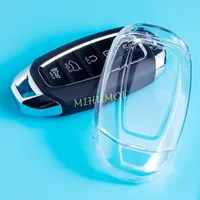 Transparent Clear Key Fob Cover Case Accessories Compatible With Hyundai Elantra Veloster Kona i30 Palisade Venue Accent