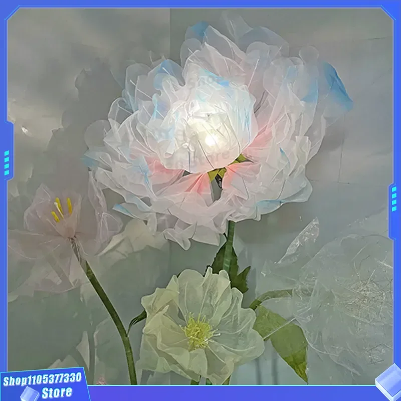 Giant Automatic Opening Flower Lamp Simulation Petal Light Manual Closing Wedding Decoration Mall Window Display Meichen